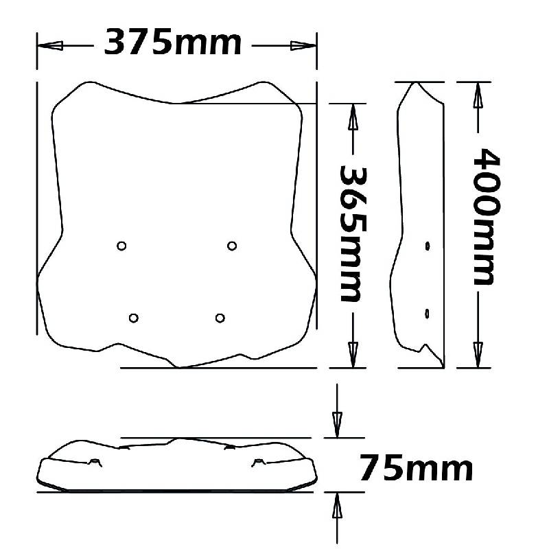 Parabrisas bajo para soportes originales BMW f 750 gs 18-